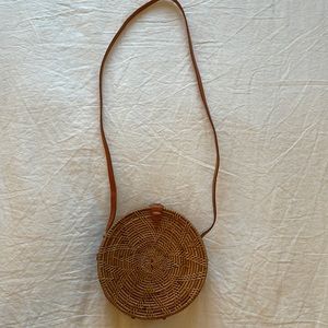 Woven Wicker Round Purse